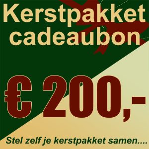 Kerstpakket cadeaubon € 200