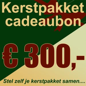 Kerstpakket cadeaubon € 300