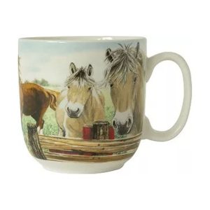 Beker XL "Paard" / Wiebe's Farm  (6stuks)