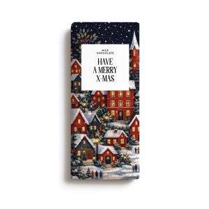 Chocoladereep "Have a Merry X-mas" - Kersthuisjes