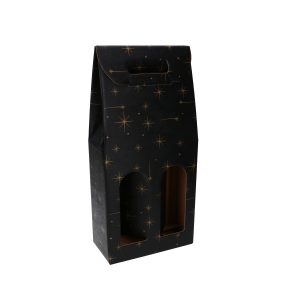 Wijndoos Vigo Zwart Stars 2 fles