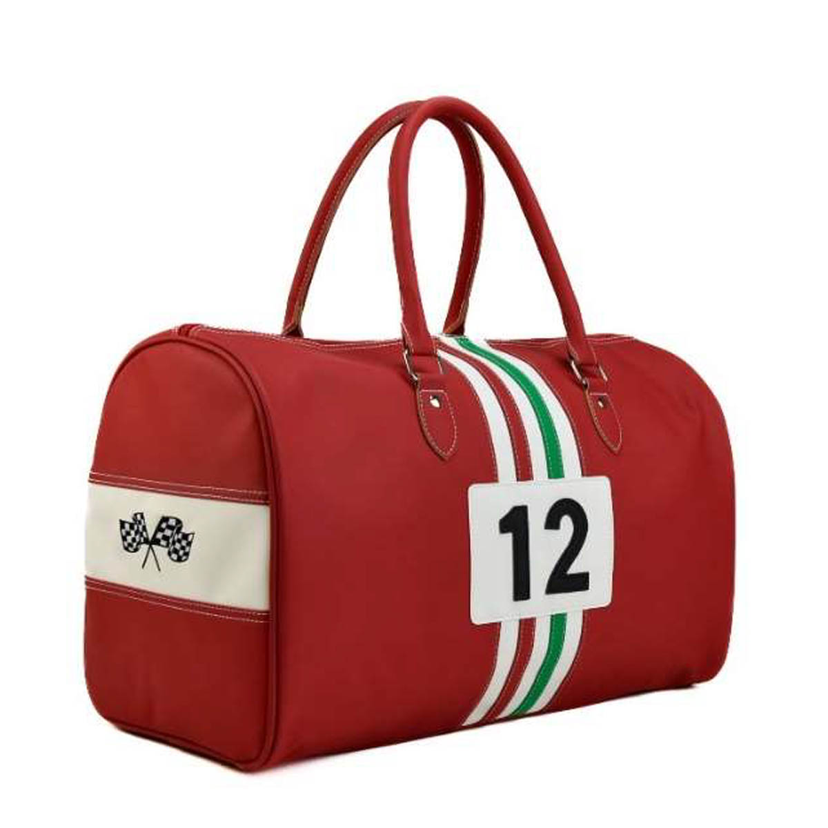 Retro Reis & Sporttas - rood/wit nr12