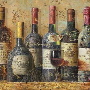 Kerstservetten "Best Wines"