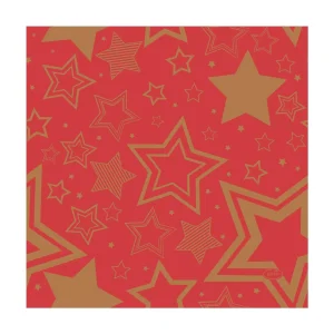 Kerstservetten "Holiday Star Red"