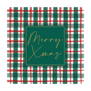 Kerstservetten "Xmas Check"