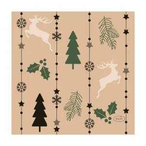 Kerstservetten "Natural Yuletid" 24cm