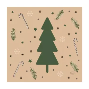 Kerstservetten "Natural Yuletid" 33cm