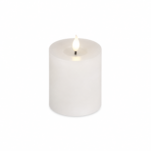 LED kaars wax - wit / laag