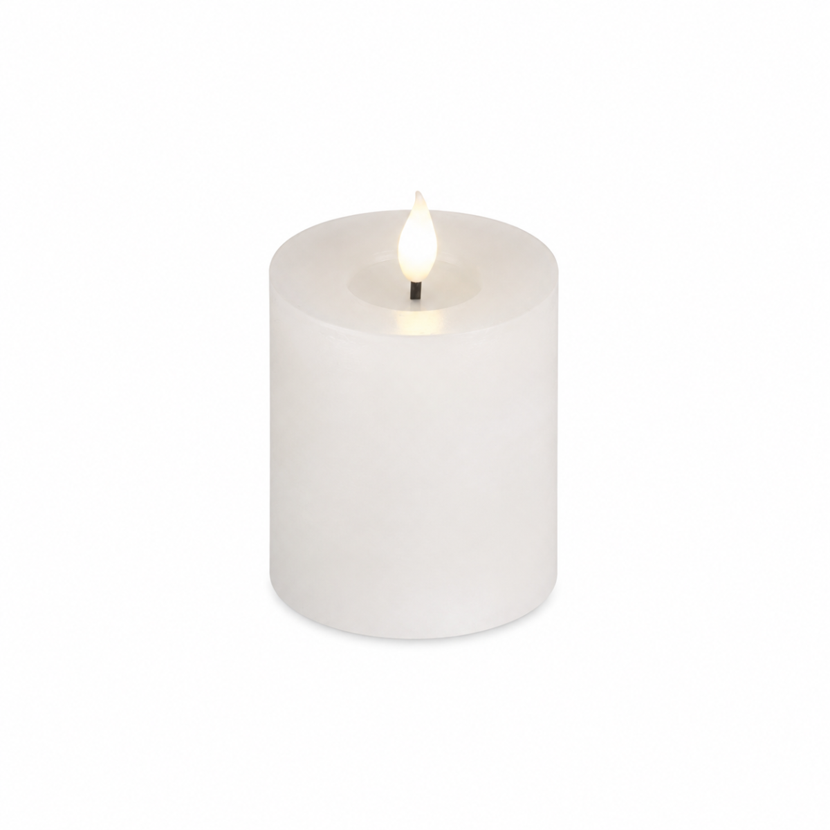 LED kaars wax - wit / laag