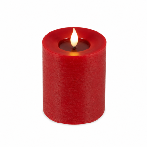 LED kaars wax - rood / middel