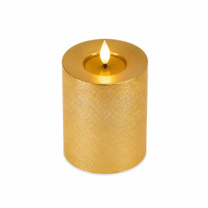 LED kaars wax - goud / middel