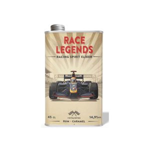 RACE LEGENDS race auto blauw nr 7 / blik rum-caramel likorette
