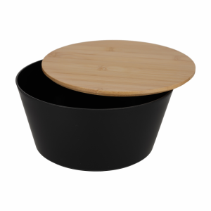 Saladeschaal met Deksel - zwart