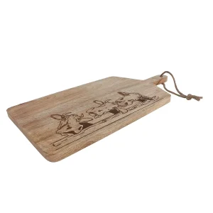 Borrelplank - Cow naturel mango